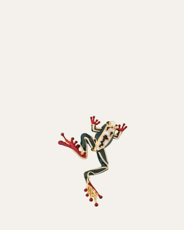 Rana Large Frog Brooch